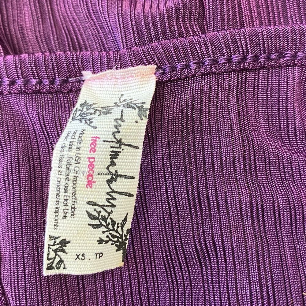Free People Intimately Purple Ribbed Racerback Tank Top NEW XS - Picture 5 of 6